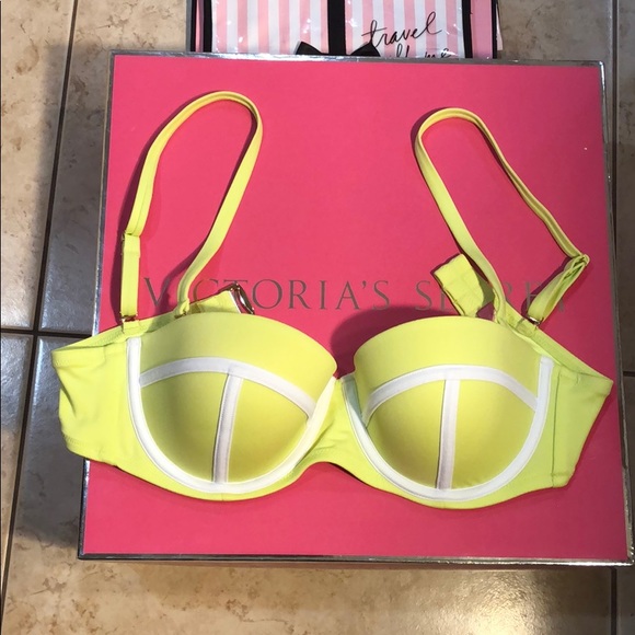 🧨VICTORIA SECRET SWIM /Beach TOP LIME G. SZ 36C - Picture 5 of 6